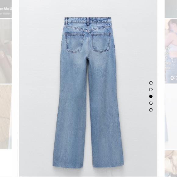 Zara Ripped Wide Leg Jeans - Picture 2 of 5